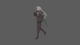 female light jogging animation test
