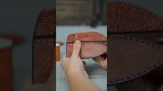 Testing Acorn Bag Pattern in 1/2 scale #brown #leathercraft #smallbusiness