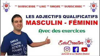 Les adjectifs qualificatifs – introduction - genre (Masculin - Féminin) ~ #adjectives  in #french