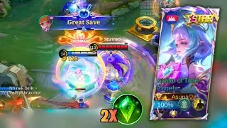Avatar of Time Angela 2 Holy Crstal Build In Rank !! Mobile Legends