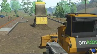 Material Spreading using the Dozer Simulator Training Pack | CM Labs Simulations