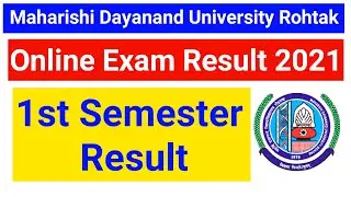 Mdu 1st Semester Result 2021 || MDU Online Exam Result 2021 || MDU Latest Result 2021