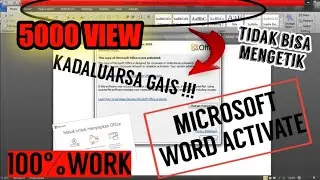 cara mengatasi Microsoft word terkunci semua versi || tidak dapat mengetik | menghilangkan actived