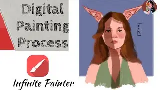 Speed Painting | Fairy Minimalist Portrait | Infinite Painter