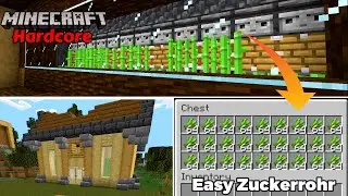 EASY Zuckerrohr-Farm! | Minecraft Hardcore #8