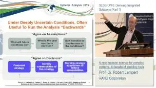 Session 6. Robert Lempert: A new decision science for complex systems
