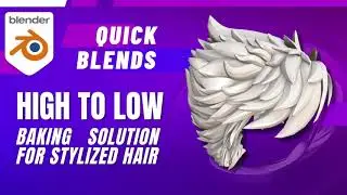 Speed Up Your Stylized Hair Workflow - Easy Blender / Painter Baking Tutorial (Free Script!)