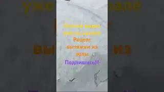 Рецепт вытяжки из золы #дача #огород