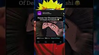 Naruto Use Thousand Years Of Death On Kakashi😂 |