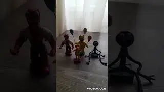 я слепил Радужных Друзей из пластилина .