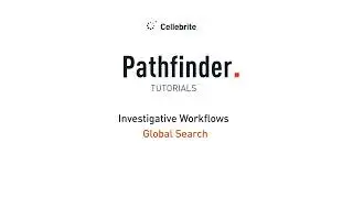 Pathfinder Tutorials I Investigative Workflows I Global Search