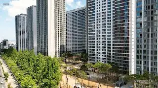 올림픽파크포레온,둔촌주공,재건축, 24년 6월 공사현황 l [4K]  자료영상 clip  | drone reel