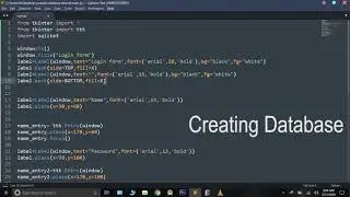 Saving data in database with Python Tkinter Tutorial