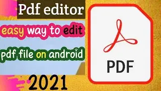 How to edit pdf on android phone 2021 | Best pdf editor
