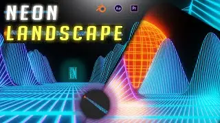 CYBERPUNK THEMED NEON LANDSCAPE VFX.