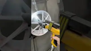 Our Supercharged Hose Barb and High Performance Nozzle making easy work of this wheel. #powdercoat