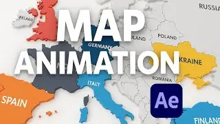 3D Travel Map Animation in After Effects | 