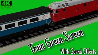Train Green screen hd Footage chroma key 3d