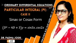Rules for finding particular integral case 2 in differential equations  finding cf and pi in ODE #5
