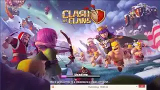 Starting up clash of clans ( downloading )