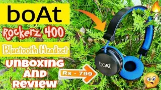 boAt Rockerz 400 Super Extra Bass Bluetooth Headset || Black Blue || Rs 799 🔥💯 #techyakash