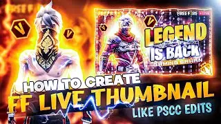 🟣HOW TO CREATE FF 🥰🥺🥀💥 THUMBNAIL IN PSCC ┃HOW TO MAKE FF PLPLIVE THUMBNAIL IN PIXELLAB 