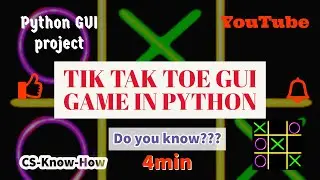 tik tak toe game in python | python GUI project | 2021 | 4min