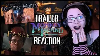 REACTING TO XBOX GAME TRAILERS 🎮 [MONKEY ISLAND: SEA OF THIEVES // FABLE // LORD OF THE RINGS]