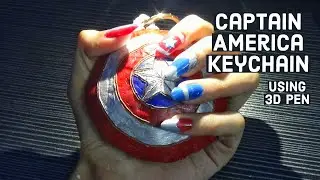 |3D Pen| DIY Captain America's Shield Keychain