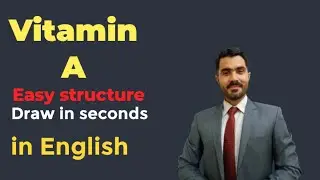 Vitamin A structure Easy Draw in English Advance Biochemistry By Dr A Hadi