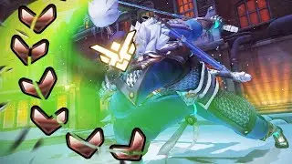 1 Grandmaster GENJI VS 6 Bronze! - [He's a TANK main!] - Overwatch