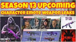 SEASON 13 Upcoming Character Emote Weapon Leaks Cod Mobile | Cod Mobile S13 Leaks | CODM S13 Leaks