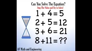 Math Riddle - Can You Solve The Equation??