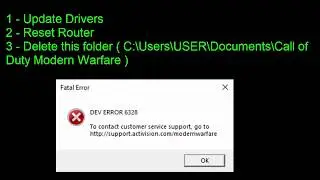 COD WarZone 100% DEV Error 6328 FIX
