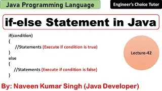 if else Statement in Java | Java Programming Language | Java