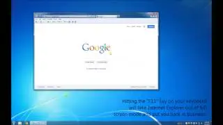 Using F11 to Exit Full-Screen