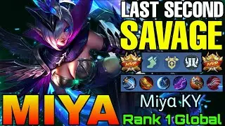 Last Second SAVAGE! Miya Comeback from a Bad Start! - Top 1 Global Miya by Miyα KY - Mobile Legends