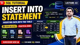 INSERT INTO Statement in SQL | Insert Data into Table & Specific Columns | SQL Tutorial Part 43