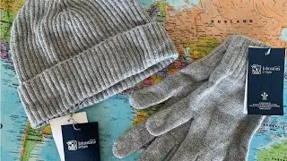 Johnstons of Elgin Cashmere Gloves and Hat Beanie Set Light Grey | First Impressions