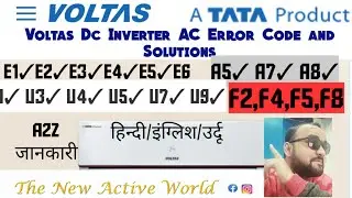 Voltas Inverter AC eror code & solution |All error Code List