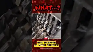 BESI TULANGAN VS MESIN SHREDDER #automobile #shredder #hydraulicpresschannel #industrialshredder