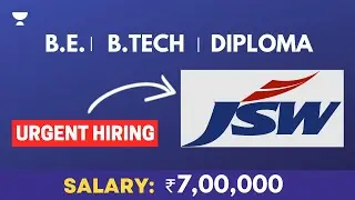 JSW Multiple Vacancies | Salary Upto ₹7 LPA | Permanent Job | Job Alerts