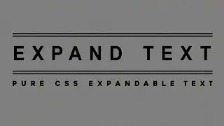 Pure CSS expand text hover tutorial. text hover expandable text effect. 