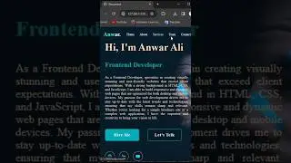 Portfolio Website Using Html Css | Create Portfolio Using HTML