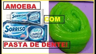 COMO FAZER AMOEBA COM PASTA DE DENTE- Amoeba mais fácil do Youtube
