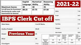 IBPS Clerk Exam 2021 | IBPS Clerk Prelims Cutoff 2021 | Previous Year| IBPS Clerk Mains Cut off 2021