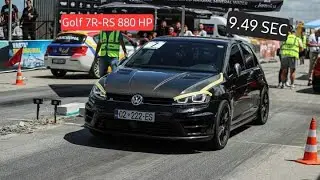 Golf 7r -rs   880hp  1/4 miles with dragy