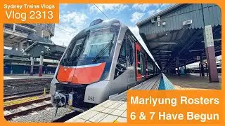 Sydney Trains Vlog 2313: New Mariyung Rosters 6 & 7 Have Begun