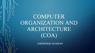 Lec-1 Introduction to Computer Organization and Architecture for GATE & UGC NET | Undergrad Academy