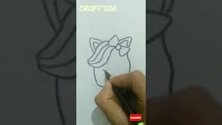 Unicorn 🦄 Face Drawing step by step | CRAFT TAG #SHORTS #drawing #Unicorn